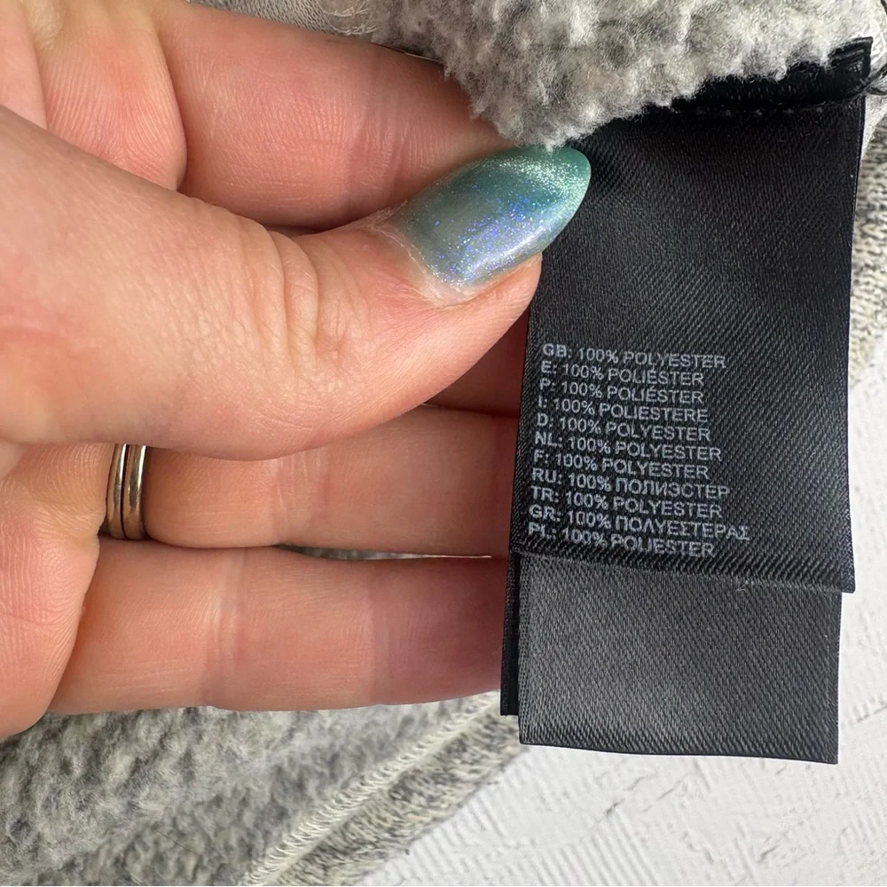 The North Face Women’s Small Light Gray Fleece Hooded Jacket / Zip Up Hoodie - Picture 8 of 10